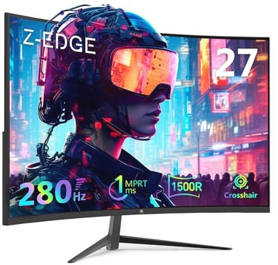27 inch gebogen gamingmonitor 1080P met 280Hz en 1ms reactietijd van Merkloos