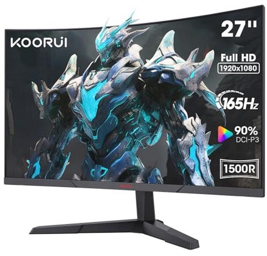 27 inch gebogen gamingmonitor met FHD 1080p, 1ms responstijd en 180Hz verversingssnelheid van Merkloos