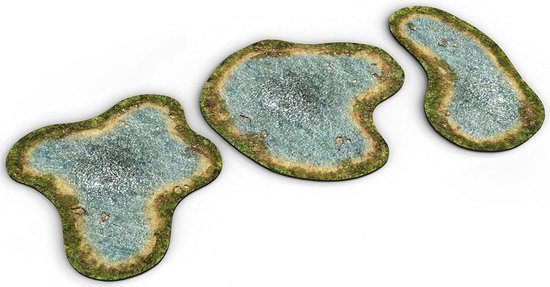 2D terrein - vijver compatibel met Warmachine & Hordes, Age of Sigmar, SOIAF, Warhammer 40k en andere miniatuurspellen en RPG's