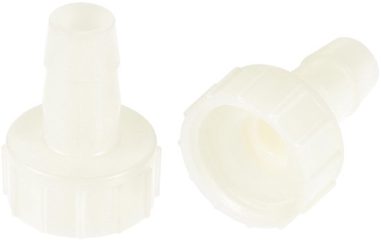 2pcs ABS Hose Hose Connector Fitting Coupling 10mm Barb x G1/2 Female Thread Tube Adapter White van Merkloos