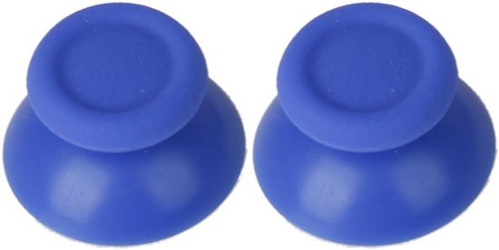 2x Joystick Thumbstick Grips voor PS4 Controller - Blauwe Vervangende Knoppen van Merkloos