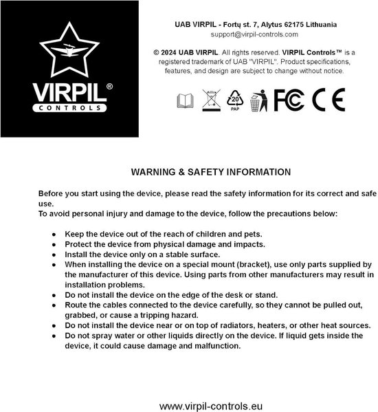 3-assige Vluchtsimulator Roerpedalen voor PC, HOTAS en Ruimtesimulatie van Merkloos