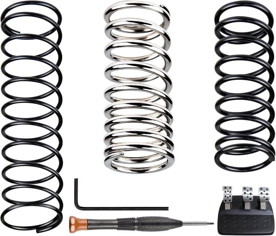 3-delige verbeterde racestuurpedaal-retourveerset voor Logitech G25/G27/G29/G920/G923 - Rem, Gas en Koppeling met Mangaanstaal - Pedaalaccessoires voor Optimale Prestaties en Duurzaamheid van Merkloos