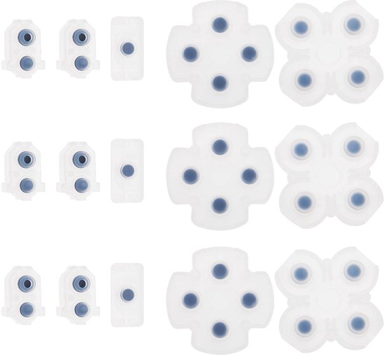3 Sets Geleidende Knop Pads Vervanging voor PS4 Controller - Siliconen Zelfklevend