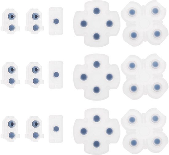 3 Sets Geleidende Knop Pads Vervanging voor PS4 Controller