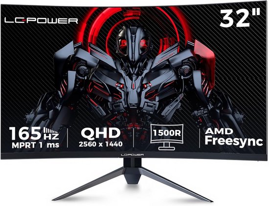 32 inch Gaming Monitor met 165Hz, 1ms Reactietijd en Curved Design van Merkloos