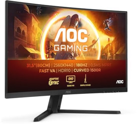 32 Inch QHD Gaming Monitor met 180Hz en 0.5ms Reactietijd van Merkloos