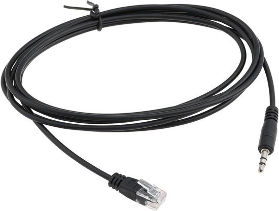 35 mm naar RJ12 Kabel - Handrem Kabel - Racen Simulatie - Plug-and-Play Installatie - 2 Meter - Zwart