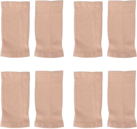 4 Paar Achillespees-hielbeschermer, Siliconen Hielbeschermersokken Achilles-beschermhoes Nylon Schokabsorberende Compressie-hielmouwsokken voor Bursitis Tendinitis Tederheid