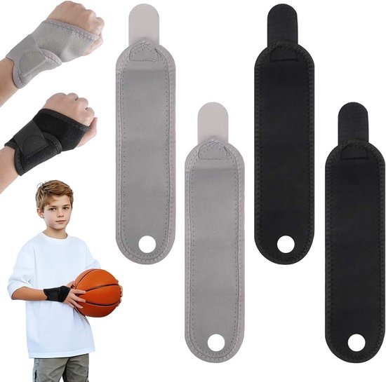 4 stuks Handgewrichtsbandage voor kinderen, verstelbare bandage | handgewricht ondersteuning schaal handbandage handgewricht links rechts, handgewrichtsondersteuning sport voor kinderfitness