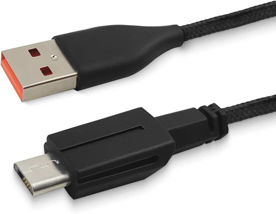 4,8 ft USB-oplaadkabel compatibel met Alienware bedrade/draadloze gamingmuis 610M, gevlochten snelle transmissie Vervangen USB-oplaadkabel past voor Alienware 610M Gaming Muizen.