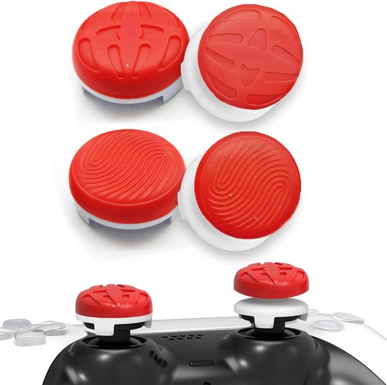 4x Siliconen Duimgrepen voor PS4 & PS5 Controller Sticks | Verbeter Grip en Precisie van Merkloos