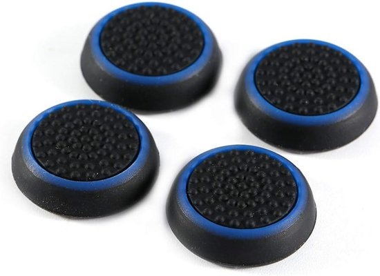 4x Siliconen Joystick Thumb Grips Voor PS3/ONE/XBOX360 Controller - Blauw van Merkloos