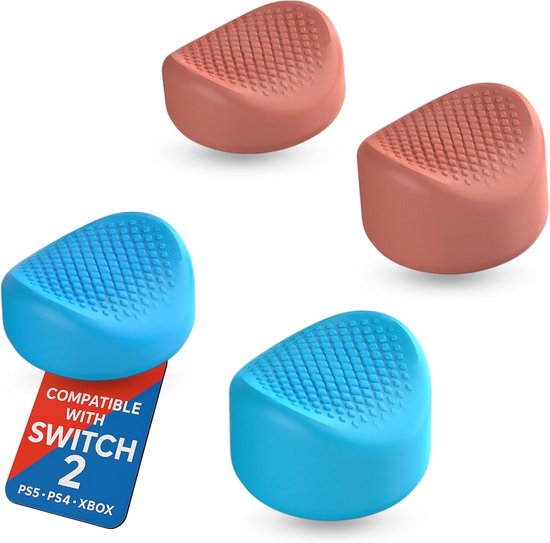 4x Thumbstick Doppen voor Switch 2 Joy-Con Joysticks - Ergonomische Grip Caps voor Betere Precisie en Bescherming van Merkloos