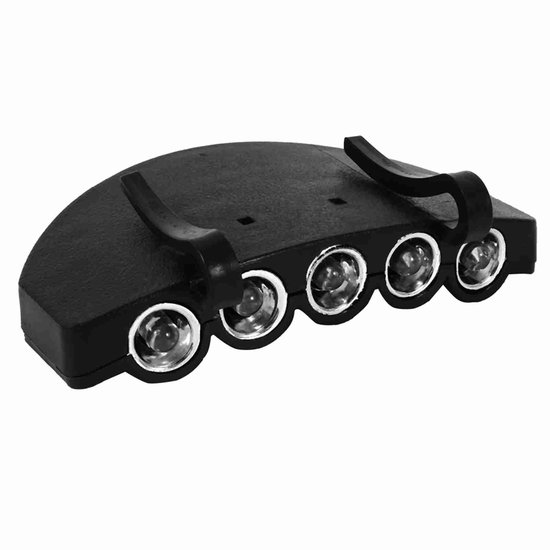 5 Led Cap Hat Brim Clip Head Light Lamp Fietsen Kamperen, Ultra Fel Lichtgewicht Witte Dop Clip op Hoedlicht van Merkloos