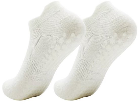 5 paar antislip yogasokken voor dames - Pilates yoga antislipsokken - antislip sokken met stippen voor indoor fitness - ademende mesh sportsokken voor dames - geschikt voor fitness, ballet, dans, yoga en thuisworkouts van Merkloos