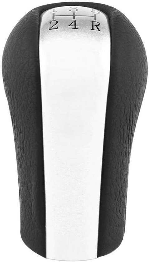 5 Versnellingen Pookknop Versnellingspook Hoofd Zwart Zilver van Merkloos