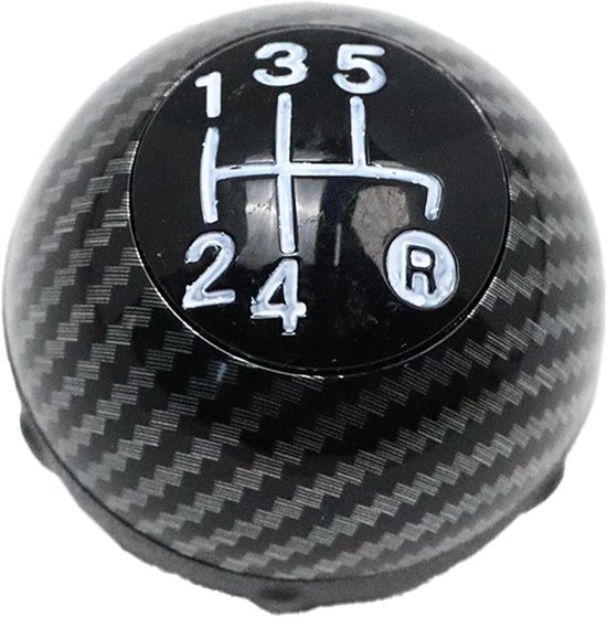 5 Versnellingen Schakelknop Handgeschakelde Auto met Carbon Look voor Compacte Auto's van Merkloos