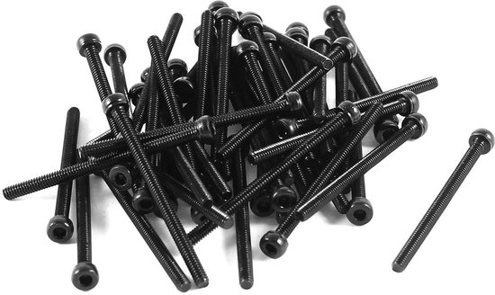 50 PCs 12.9 Grade Hex Key Socket Head Cap Screw Bolts M2x30mm