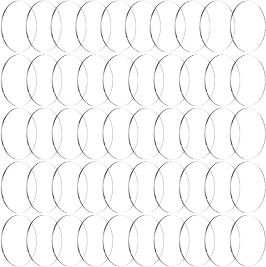 50 stuks 40x2mm doorzichtige ronde miniatuurbases cirkelvormige acryl model bases platte ronde model displaybasis voor wargaming bordspellen en verzamelfiguren gaming miniaturen