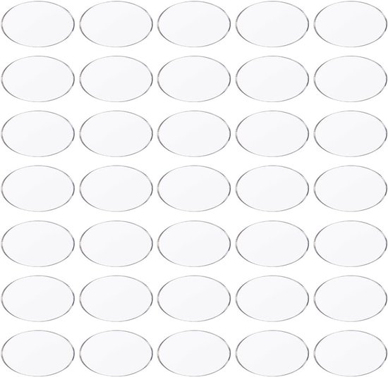 50 stuks 5 x 2,5 cm doorzichtige ovale miniatuurbases acryl modelbasissen transparante figuurstandaards model displaybasis voor Wargaming Boardgaming en verzamelfiguur gaming miniaturen