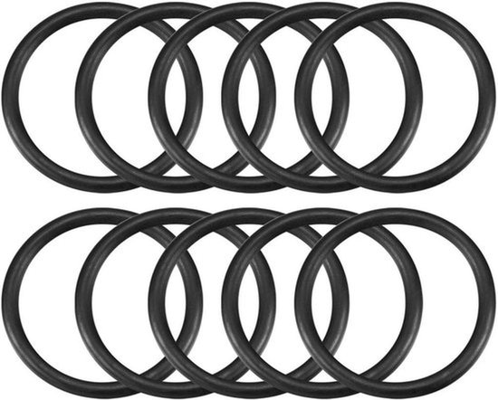 5mm x 55mm Zwarte Rubber O Ring Sealing Sinks 10 Stuks