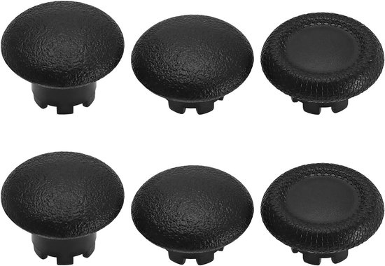 6-Pack Vervangbare Thumbstick Caps voor PS5 Edge Controller Joysticks - Zwart van Merkloos