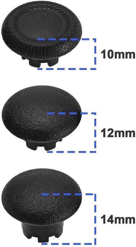 6-Pack Vervangbare Thumbstick Caps voor PS5 Edge Controller Joysticks