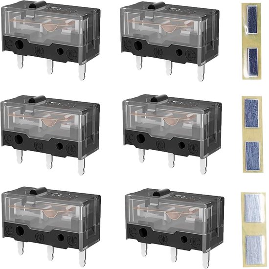 6 stuks Precisie Micro Schakelaars voor Gaming Muis Reparatie en Vervanging van Merkloos