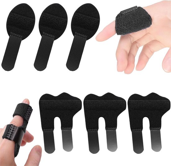 6 stuks vingerbeugels voor middelvinger, pink, duim, ringvinger & wijsvinger - ondersteuning bij breuken, verstuikingen & artritis
