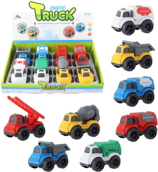 8 baby werkauto 10cm frictie 8 ass. 9944 van Toi-Toys.