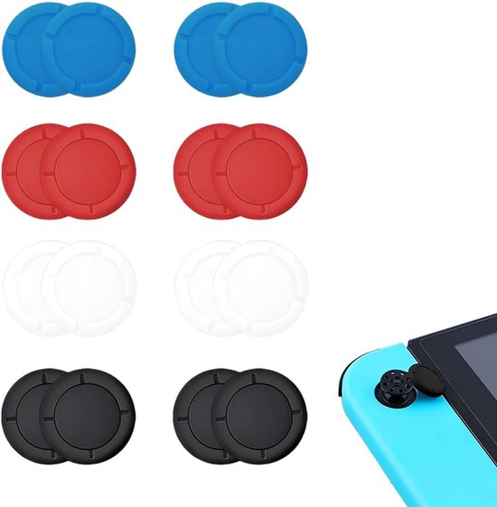 8 Paar Thumb Grips voor Switch Joy-Con Controllers - Joystick Doppen Analoge Stick Covers van Merkloos
