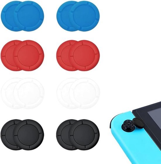 8 Paar Thumb Grips voor Switch Joy-Con Controllers - Joystick Doppen Analoge Stick Covers