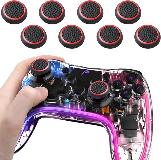 8x Controller Thumb Grips voor PS4, PS5, Xbox One, Series X/S – Antislip Joystick Dops van Merkloos