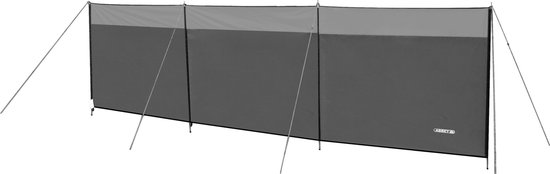 Abbey Camp Windscherm Polyester - 5 Meter Breed - Grijs/Lichtgrijs van Abbey Camp