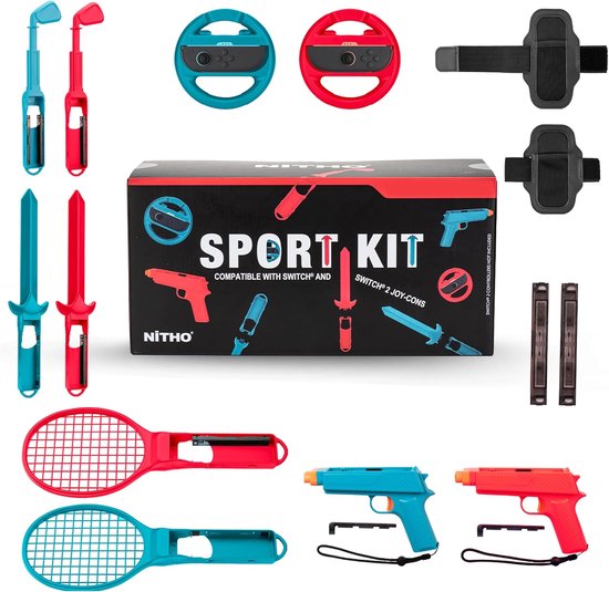 Accessoireset Sportspellen - Gaming Bundel - Virtuele Sport - Snelle Wisselsysteem - 33.5 x 16.5 cm