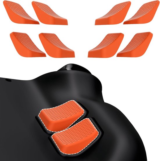 Achterknop Verbetering - Grip Kit - Gaming Comfort - Twee Diktes - 3x2x1 cm - oranje