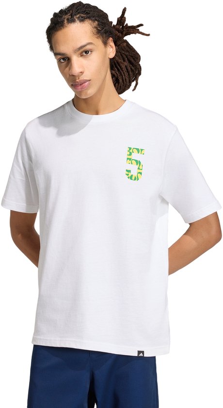adidas Performance AUDI REVOLUT F1 TEAM GABRIEL BORTOLETO GRAPHIC T-SHIRT - Unisex - Wit van Merkloos