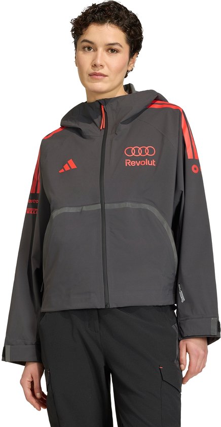adidas Performance AUDI REVOLUT F1 TEAM MONTEURSREGENJACK - Dames - Zwart van Merkloos