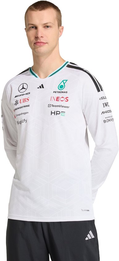 adidas Performance MERCEDES - AMG PETRONAS FORMULA 1 TEAM DRIVER AUTHENTIEKE LONGSLEEVE - Heren - Wit van Adidas