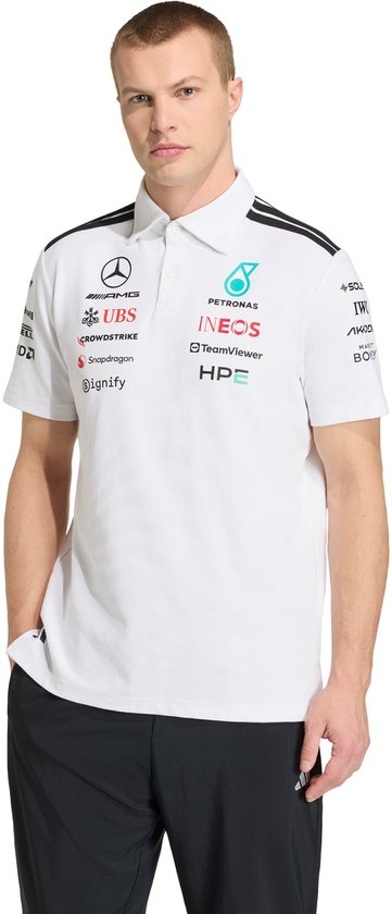 adidas Performance MERCEDES - AMG PETRONAS FORMULA 1 TEAM ENGINEERS POLOSHIRT - Heren - Wit van Merkloos
