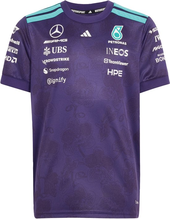 Adidas Performance Mercedes - Amg Petronas Formula 1 Team Vanda Bloom Coureursshirt - Kinderen - Paars van adidas Performance