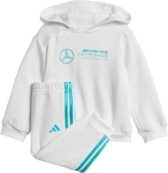 adidas Performance MERCEDES - AMG PETRONAS FORMULA ONE TEAM DNA BABY JOGGINGPAK MET LANGE MOUWEN - Kinderen - Wit- 74 van Adidas