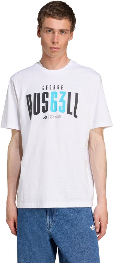 adidas Performance Mercedes - AMG Petronas Formula One Team George Russell T-shirt - Heren - Wit- XS van Adidas