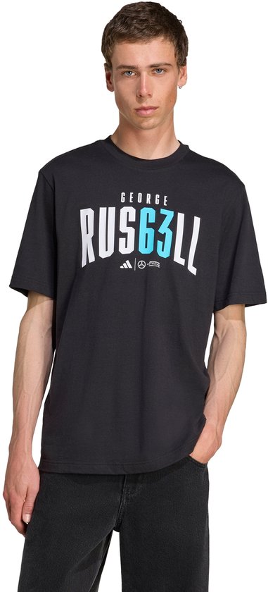 adidas Performance Mercedes - AMG Petronas Formula One Team George Russell T-shirt - Heren - Zwart- 3XL van Adidas