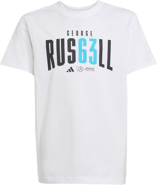 adidas Performance Mercedes - AMG Petronas Formula One Team George Russell T-shirt Kids - Kinderen - Wit van Adidas