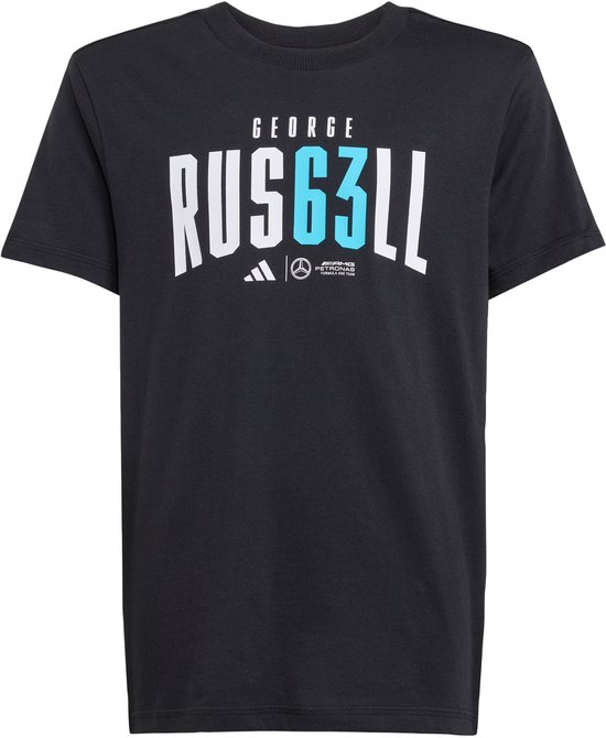 adidas Performance Mercedes - AMG Petronas Formula One Team George Russell T-shirt Kids - Kinderen - Zwart van Adidas