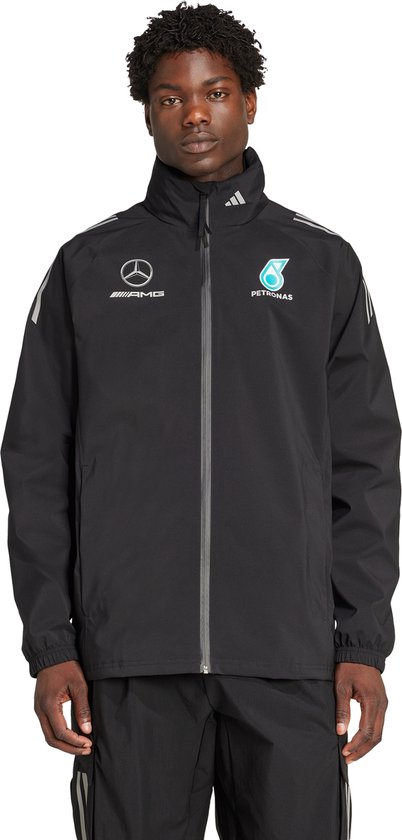 adidas Performance MERCEDES - AMG PETRONAS FORMULA ONE TEAM MECHANICS REGENJACK - Heren - Zwart- L van Adidas