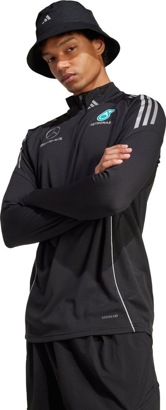 adidas Performance MERCEDES - AMG PETRONAS FORMULA ONE TEAM MECHANICS SHIRT - Heren - Zwart- XS van Adidas