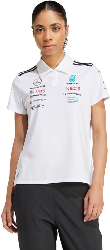 adidas Performance MERCEDES - AMG PETRONAS FORMULA ONE TEAM POLO - Dames - Wit- L van Merkloos